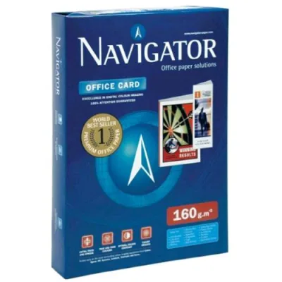 Navigator Office Card Risma da 250 Fogli 160 g 297X420 mm A3 Bianco Conf 5 Pz.