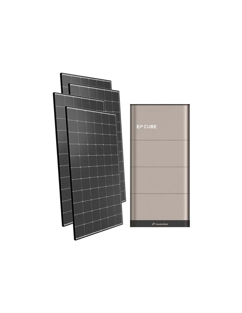 Kit fotovoltaico monofase 6060W inverter 6kW EP CUBE batteria al litio 10kWh CanadianSolar