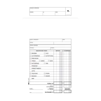 Edipro Blocco Buste Nota Spese 150X280 mm Conf 25 Pz.