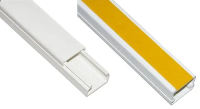 CANALINA PASSACAVI ADESIVA IN PVC 15*10MM 2MT COPERCHIO SCORREVOLE WH