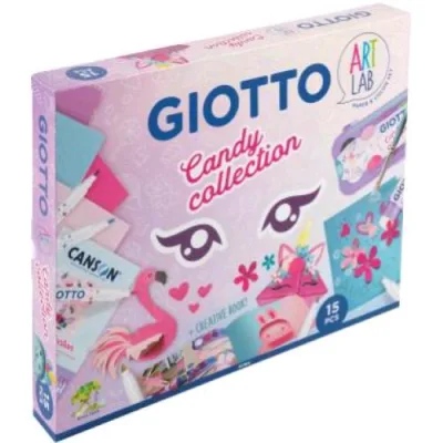 Giotto Art Lab Candy Collection Kit Creativo per Creare Sculture in Carta con Pastelli Acquarelli e Tanto Altro Colori Assortiti