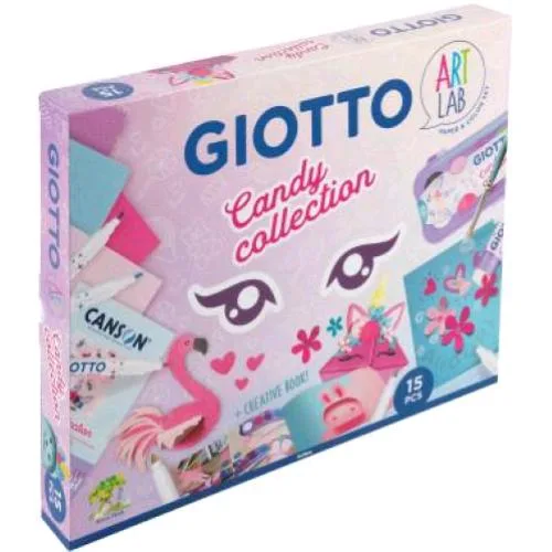 Giotto Art Lab Candy Collection Kit Creativo per Creare Sculture in Carta con Pastelli Acquarelli e Tanto Altro Colori Assortiti