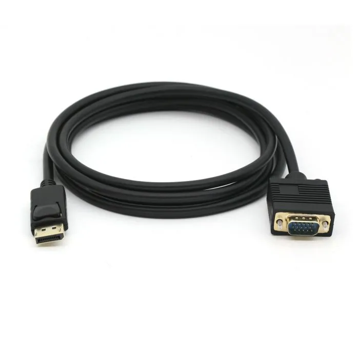 Equip Cavo Adattatore da Displayport a VGA Maschio-Maschio Supporta Risoluzione Video fino a 1920 x 1200 2 m Nero