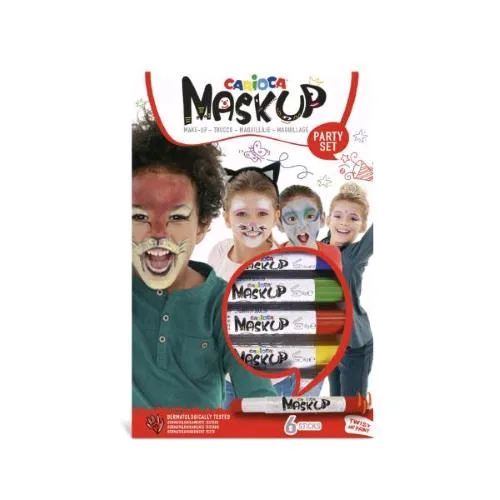 Carioca Maskup Kit Creativo per la Pelle Colori Assortiti Conf 6 Pz.