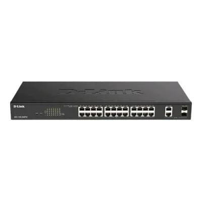D-Link DGS-1100-26MPV2 SWITCH 26 PORTE GIGABIT GESTITO L2 24 x 10/100/1000 (PoE+) + 2 x combo Gigabit SF POE+ 370 W