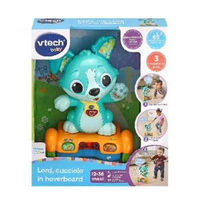 V-Tech Lord Cucciolo in Hoverboard Cagnolino Giocattolo Che Cammina con Sensori di Movimento Canzoni e Melodie