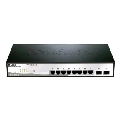 D-Link DGS-1210-10 Switch 10 Porte LAN RJ-45 10/100/1000 2 Porte Uplink SFP Colore Nero Garanzia Italia