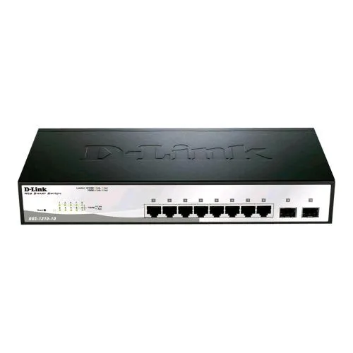 D-Link DGS-1210-10 Switch 10 Porte LAN RJ-45 10/100/1000 2 Porte Uplink SFP Colore Nero Garanzia Italia