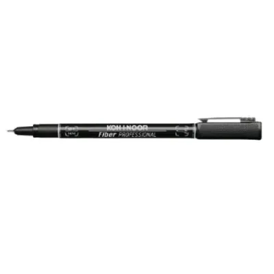 KOH-I-NOOR Penne a Fibra Tratto 0.1 mm Inchiostro Nero Conf 10 Pz.
