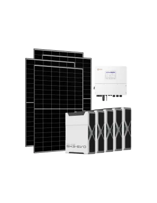 Kit fotovoltaico trifase 12350W inverter 12kW Solis litio 26.1kWh Weco EVO 5k3