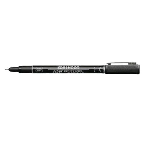 KOH-I-NOOR Penne a Fibra Tratto 0.2 mm Inchiostro Nero Conf 10 Pz.