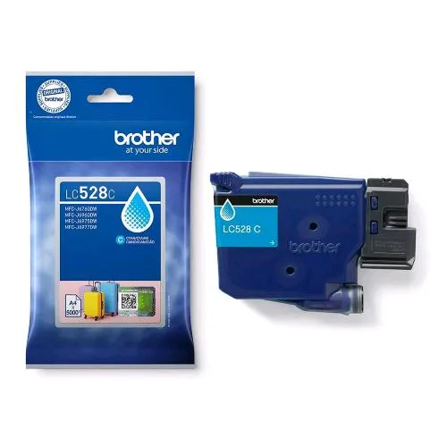 Brother LC-528C Cartuccia Ink Ciano per MFCJ6760DWRE1 MFCJ6960DWRE1 5.000 Pagine