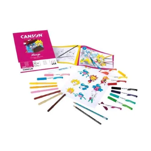 Giotto Art Labhow To Create Manga Kit Creativo Colori Assortiti con Guida Creativa