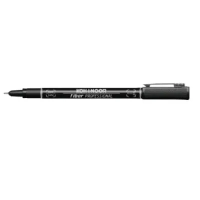 KOH-I-NOOR Penne a Fibra Tratto 0.4 mm Inchiostro Nero Conf 10 Pz.