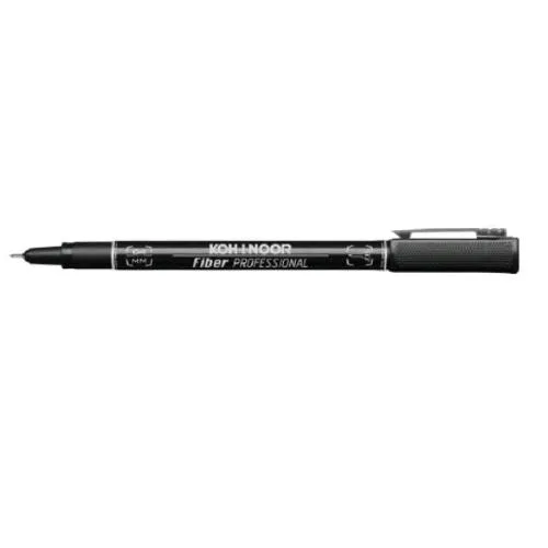 KOH-I-NOOR Penne a Fibra Tratto 0.4 mm Inchiostro Nero Conf 10 Pz.