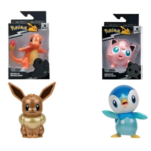 Rei Toys Pokemon Figure da 8 cm Metallic Personaggio Casuale