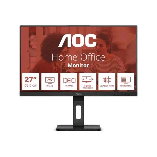 AOC 27E3QAF 27" LED Full HD IPS 1000:1 4 MS 75Hz Altoparlanti 18 W Hub USB HDMI VGA Displayport