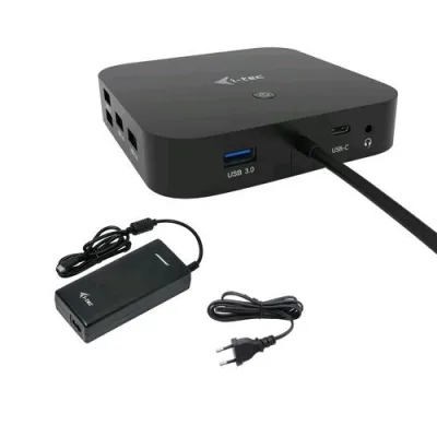 I-TEC Docking Stations USB-C HDMI DP Dock PD100W 2X LCD Dock + Charger-C112W