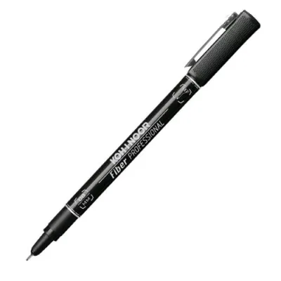 KOH-I-NOOR Penne Punta in Fibra 0.8 mm Inchiostro Nero Conf 10 Pz.