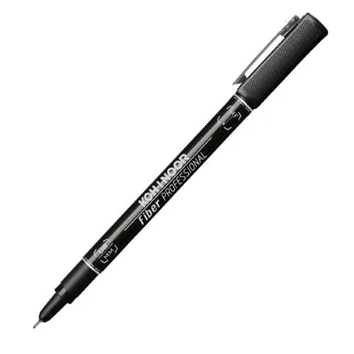 KOH-I-NOOR Penne Punta in Fibra 0.8 mm Inchiostro Nero Conf 10 Pz.