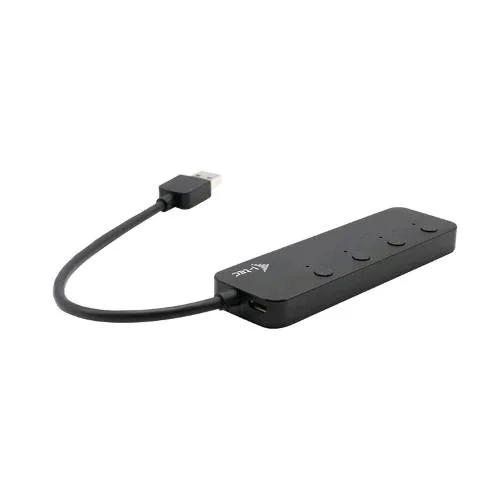 I-TEC Hub 4 Porte con Interruttori Singoli On/Off USB 3.2 Nero