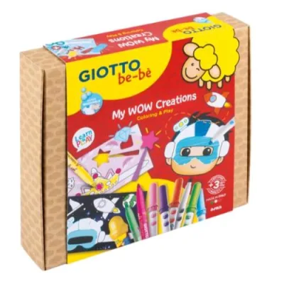 Giotto Bebe' Kit Creativo Wow Creations Gioco di Trvestimenti con Pennarelli e Altro Colori Assortiti