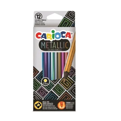 Carioca Pastelli Metallic Colori Assortiti Conf 12 Pz.