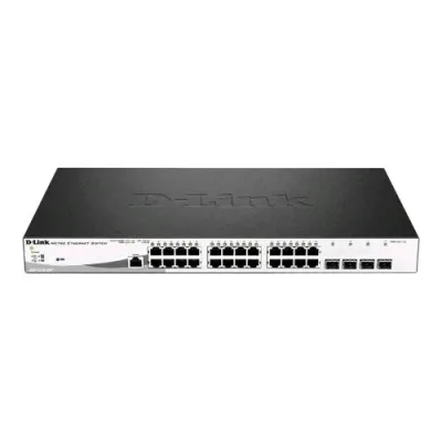 D-Link DGS-1210-28MP Switch 28 Porte 24 x 10/100/1000 (POE+) + 4 x Gigabit SFP Montabile su Rack
