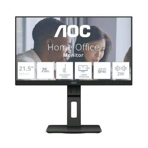AOC E2 22E2UMF Essential-Line 21.5" LED VA Full HD 16:9 Contrasto 3000:1 75Hz Altoparlanti USB Displayport Hdcp 1.4 Nero