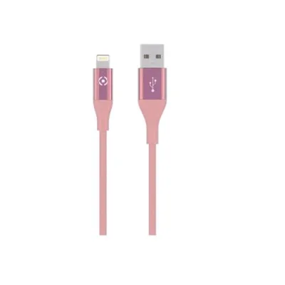 Celly Cavo 1 x USB Tipo a 1 x Lightning 1 m Rosa