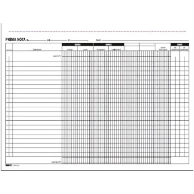 Edipro Blocco Prima Nota Cassa Autocopiante 2 Fogli 220X300MM 100 Fogli Conf 10 Pz.