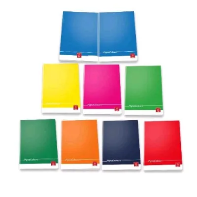 Pigna Colours Maxi Quaderno Punto Metallico 80 g 210X297 mm 20 Fogli a Quadretti 10F Colori Assortiti Conf 10 Pz.