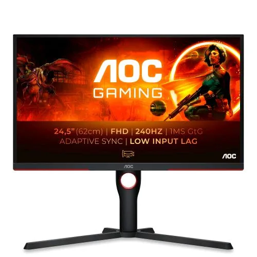 AOC G3 25G3ZM/BK Gaming 24.5" LED Full HD W-LED 16:9 300 CDM 0,5 MS 3000:1 240Hz Freesync Premium 2 x HDMI 1 x Displayport Nero Rosso