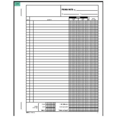 Edipro Blocco Prima Nota Cassa Autocopiante 2 Fogli 310X210MM 100 Fogli Conf 10 Pz.