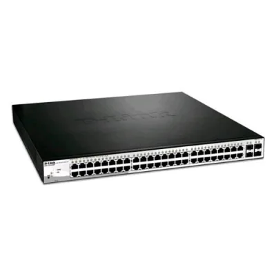 D-Link DGS-1210-52MP Switch Gestito 8 x 10/100/1000 (POE+) + 40 x 10/100/1000 (POE) + 4 x SFP POE+ (370 W) Montabile su Rack