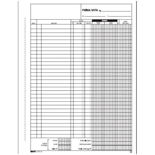 Edipro Blocco Prima Nota Cassa Autocopiante 2 Fogli 310X210MM 100 Fogli Conf 10 Pz.