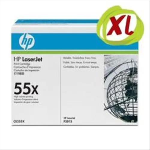 HP 55X Toner Nero per Laserjet P3015D-P3015DN-P3015X-M525DN MFP-M525F MFP-M525C-Pro M521DN-Pro M521DW-P3015 Garanzia Italia (CE255X)