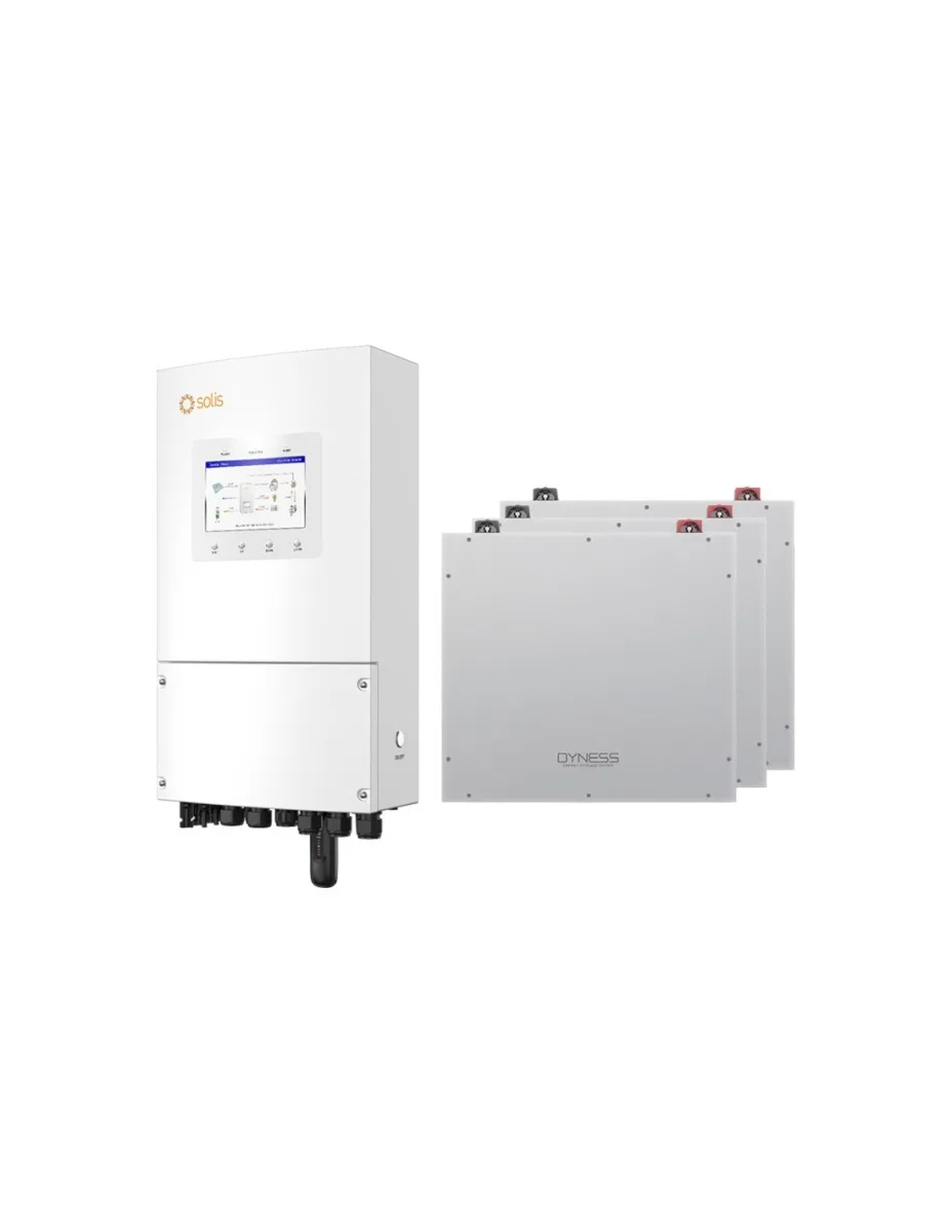Sistema di accumulo monofase inverter 5kW Solis batteria al litio 15.36kWh Dyness DL5.0C