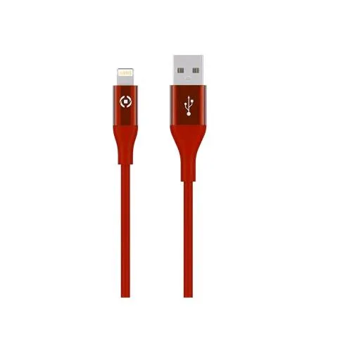 Celly Cavo 1 x USB Tipo a 1 x Lightning 3 m Rosso