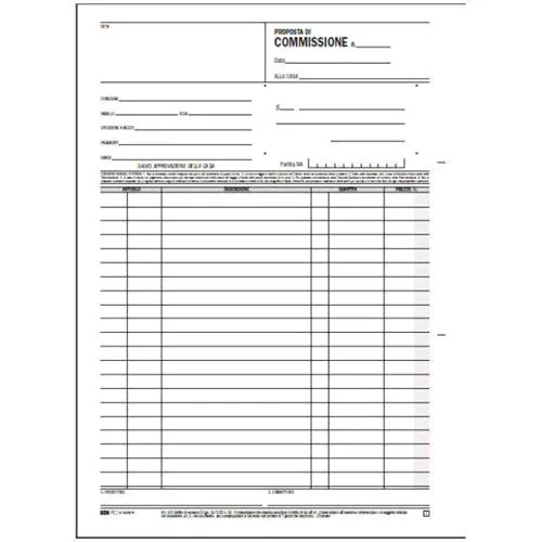 Edipro Blocco Proposta di Commissione Autocopiante 2 Copie 297X210MM 100 Fogli Conf 10 Pz.