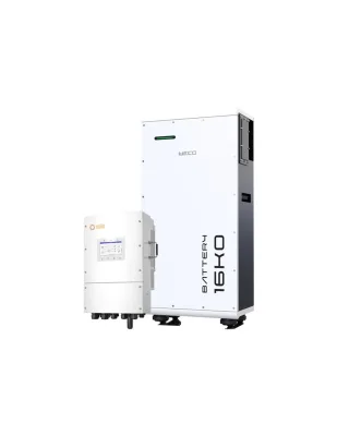 Sistema di accumulo trifase inverter 10kW Solis batteria al litio 16kWh Weco 16K0 LV
