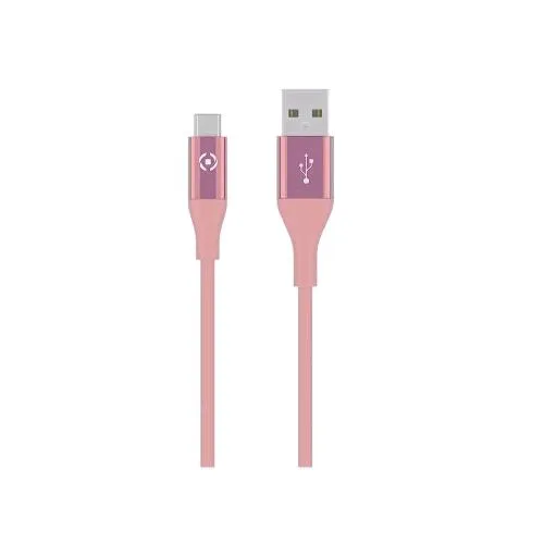 Celly Cavo 1 x USB Tipo a 1 x Micro USB 1 m Rosa