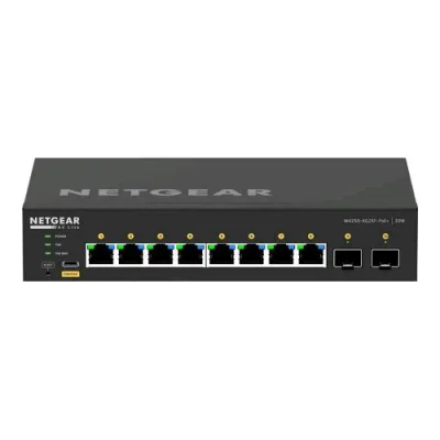 Netgear Av Line M4250-8G2XF-POE+ Switch Gestito L3 8 x 10/100/1000 (8 POE+) + 2 x 10 Gigabit SFP+ POE+ (220 W) Montabile su Rack