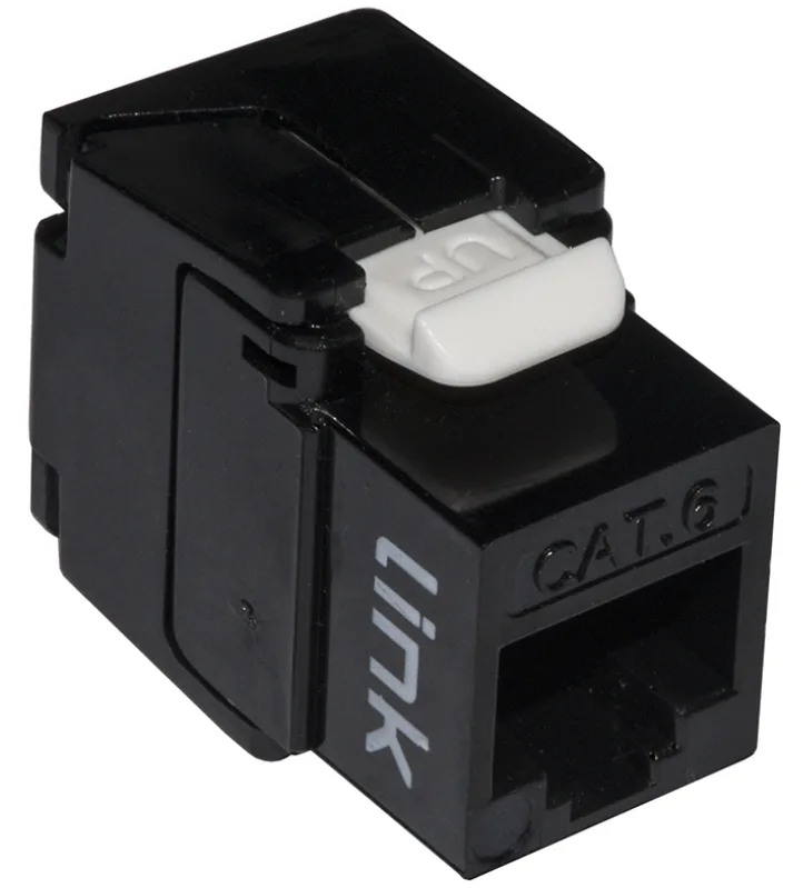 KEYSTONE UTP CAT.6 RJ45 NERO 180? TOOLESS CONTATTI DORATI 50 MICRON