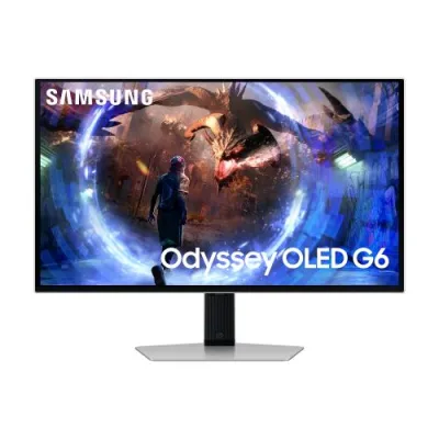 Samsung Odyssey G6 OLED Monitor Gaming 27" OLED Quad HD 2560 x 1440 16:9 250 CD/MQ 0.03MS 360Hz Contrasato 1000000:1 HDR Freesync Premium Pro Hub USB 3.2 GEN1 2 x HDMI 1 x Displayport