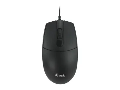 Equip Mouse Ottico Silenzioso USB-C Pulsanti 3D 1.200DPI Cavo 1.5 m Nero