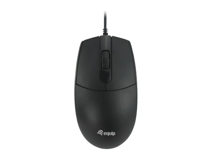 Equip Mouse Ottico Silenzioso USB-C Pulsanti 3D 1.200DPI Cavo 1.5 m Nero