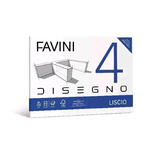 Cartotecnica Favini Album da Disegno 240X330 mm 20 Fogli 220g Carta Liscia Bianco