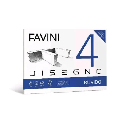Cartotecnica Favini Album da Disegno Ruvido 220 g 20 Fogli 240X330 mm Bianco