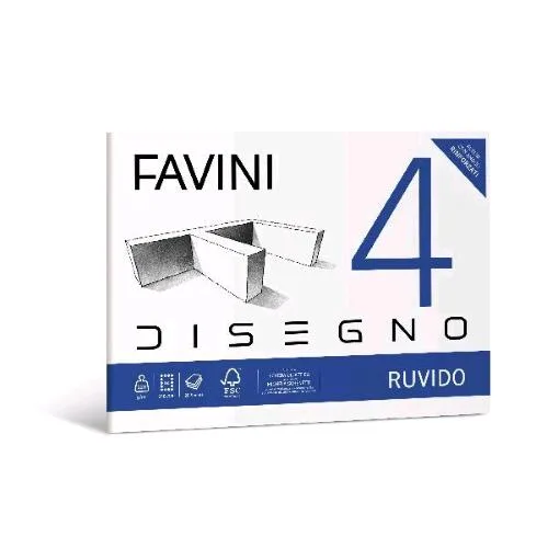 Cartotecnica Favini Album da Disegno Ruvido 220 g 20 Fogli 240X330 mm Bianco